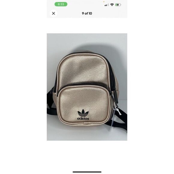Adidas Originals CM3811 Mini PU Leather Backpack Light Rose Gold Pink New - Picture 3 of 13